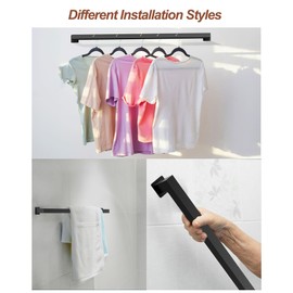 Dexcip 4FT Square Tube Handrail, Wall Mount Industrial Modern Staircase Railing for Indoor Outdoor Steps, 440lbs Load Capacity, Carbon Steel Non-Slip Grab Handle for Stairs Loft Porch, 2 Sections