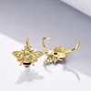 Bee Earrings Sterling Silver Gold Plated Bee Huggie Hoop Earrings
