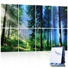 AtawLege Art Acoustic Panels 8 Pack, Sound Proof Panels for Walls, 48"X32" Self-adhesive Sound Absorbing Wall Art, Decorative Acoustical Panels, Acoustic Treatment for Recording Studio(Nature Forest)