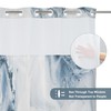 TYLCLTX No Hook Shower Curtain with Snap in Liner Grey