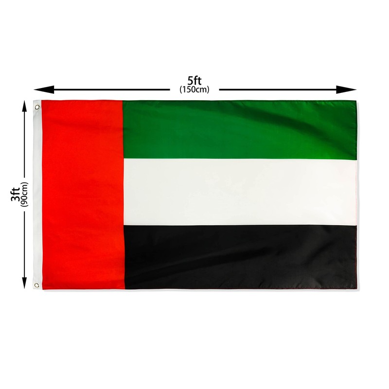 DANF United Arab Emirates Flag 3x5 Foot UAE DUBAI National