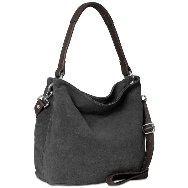 CASPAR TL580 Quality Suede Shoulder Grab Handbag