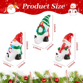 APUDWN 3PCS JOY Christmas Gnomes Stocking Holders for Mantel, 3D Resin JOY Christmas Stocking Hangers Hooks, Gnomes Figurines Decoration, Heavy Duty Gnome Hangers for Xmas Fireplace Holiday Decoration