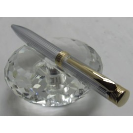 MONTEFIORE GORGEOUS HIGH QUALITY MONTEFIORE SHINY ETCHED SILVER TWIST BALL POINT PEN
