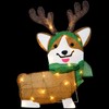 DROFELY 27”Christmas Corgi Lighted up Decoration for Indoor Display with