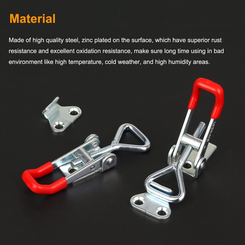 Powlankou 4 Pieces Adjustable Toggle Clamps, Heavy Duty Toggle Latch