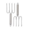 HIC Kitchen Holiday Turkey Lifter Forks, Stainless Steel, Sharp Tines, Heat Safe to 550°F, Secure 20lb Lift, Preserve Juices, Dishwasher Safe, Set of 2