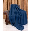 Utopia Bedding Fleece Blanket King Size Navy Soft Warm Bed