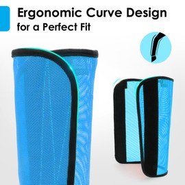 TAILNERY Fly Boots for Horses Set of 4 - Edge-Curved Design for Optimal Fit, Non-Sag Dual Stay System, Breathable Mesh for Comfort, Reduces Stomping & Fatigue (Medium to Large, Blue)