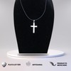 TClaudia, Cruz de Plata 925 Gruesa, collares para mujer y