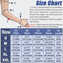 Beister Lymphedema Medical Compression Arm Sleeve Women & Men (Pack of 1), 20-30 mmHg Compression Sleeves, Palm & Wrist & Arm Support, Elbow Brace, Arm Support for Arthritis, Tennis Elbow