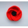 Red and Sparkle Black Poppy Flower with a Brooch Pin