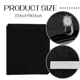 72х80 Inch Black Final Backing Cloth Vinyl Primary Tufting Cloth Backing Fabric Non Slip Fabric Antislip Tufting Cloth with Plum Blossom Pattern Backing Tufting Fabric for Tufting Rug Making Supplies