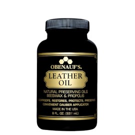 Obenauf's Leather Oil - Leather Conditioner (8oz) - Restore and Protect Leather Boots, Jackets, Purses as Well as Car Leather, Leather Furniture and Much More - Made in The USA (with Applicator)