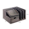 Liry Products Gray Rustic Wood Desk Organizer Storage Cabinet Mail