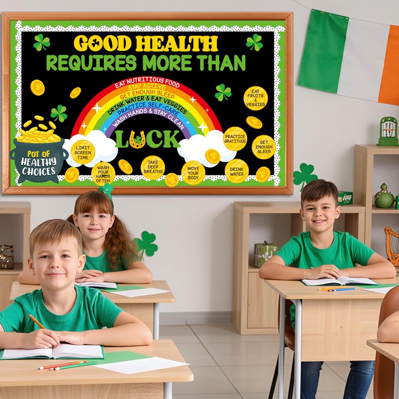 St. Patrick's Day Health Bulletin Board Decorations St. Patrick Party