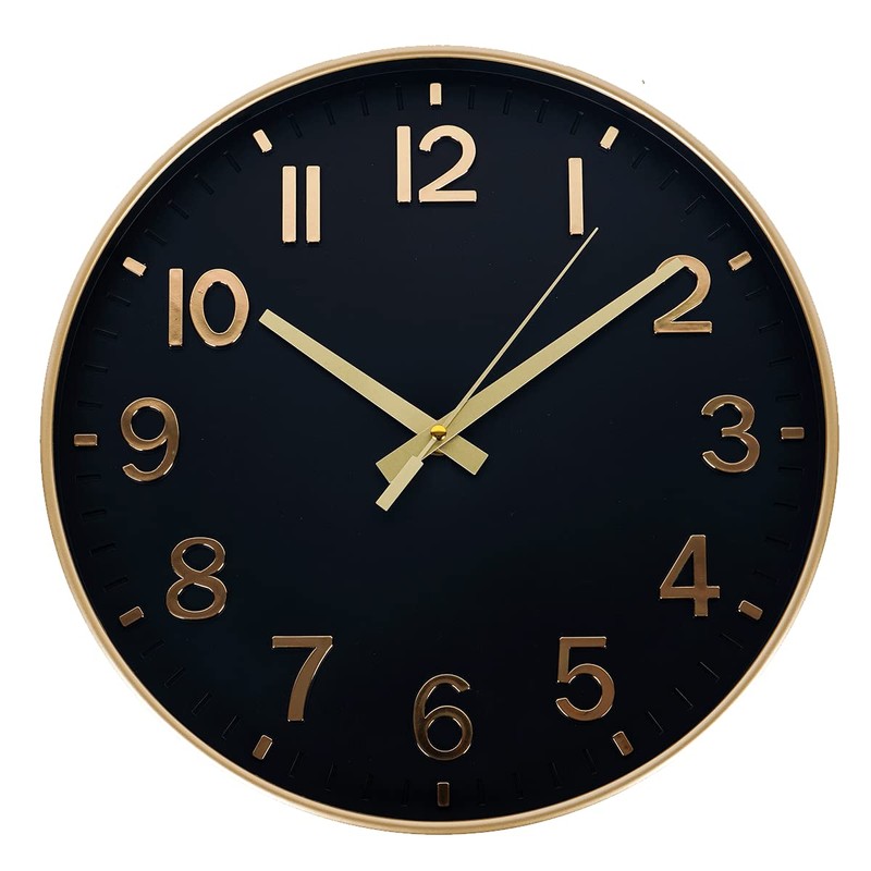 Wall Clock, Radio Clock, Stylish, Nordic, Continuous Second Hand, Silent,