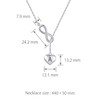 LSxAB Infinity Symbol Heart Intial A Letter Necklace for Women