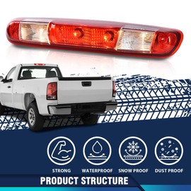 PIT66 Third Brake Light 3rd Cargo Lamp High Mount Stop Light Compatible with Chevy Silverado GMC Sierra 1500 2008-2013/Fit Chevy Silverado GMC Sierra 2500 HD 3500 HD 2008-2014 25890530