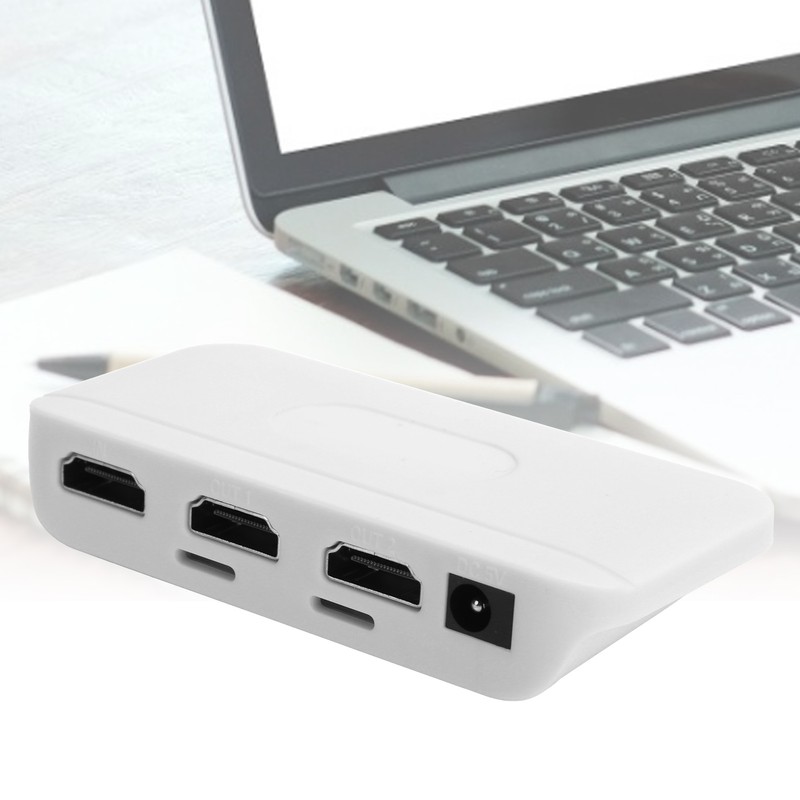 HDMI Compatible Splitter 1 Input to 2 Outputs Mini 1080P