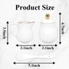 Ceramic Sugar and Creamer Set, 3-Piece Porcelain Serving Set with