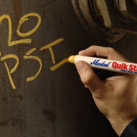 LACO Markal Industrial Marker, "Quick Stick", White, 61051