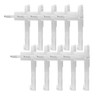 KEL Pack of 10 Ultra Flat Angle Plugs without Earthing,