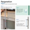 NovaNectar Square Ladder Pull Back-to-Back Handle, 304 Stainless Steel Bathroom