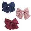 PIDOUDOU Set of 6 Big Satin Solid 8 Inch Bow