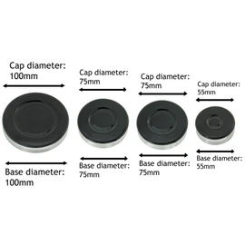 SPARES2GO (Non Universal) Gas Burner Crown and Flame Cap Kit for Baumatic Hob Oven Cookers (Small, 2 Medium, Large)