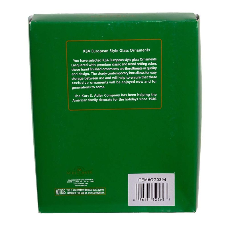 Kurt Adler GG0294 1-Inch Ornament Set, Red, White, for Christmas