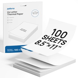 POLONO D810 Thermal Printer Paper 8.5 x 11 Inch, Advanced Thermal Printing, US Letter Size Thermal Paper Compatible with D810, Size 8.5" x 11", 1 Pack, 100 Sheets