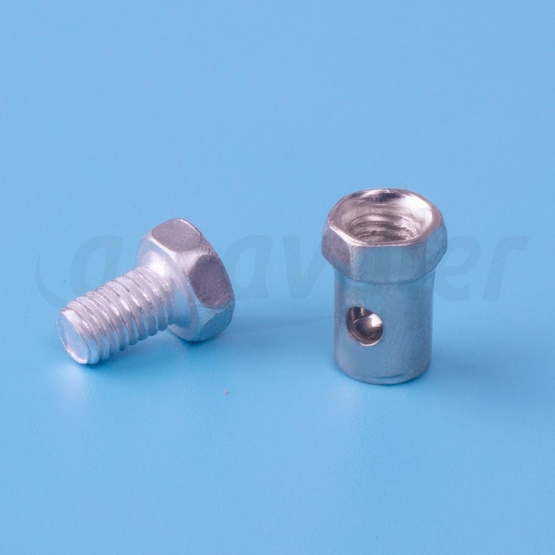 amavoler 10Pcs Universal Clutch Brake Throttle Cable Ends Stops 1/8"