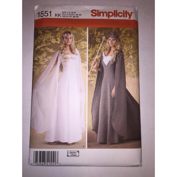 Simplicity Sewing Pattern 1551: Misses' Costumes, Size, Paper, White, KK (8-10-12-14)