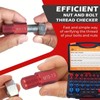 44Pcs Alloy Nut and Bolt Thread Inspector, Charge-Free Thread Gauge,