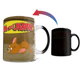 Morphing Mugs Tom and Jerry – Cat and Mouse - One 11 oz Color Changing Heat Sensitive Ceramic Mug – Image Revealed When HOT Liquid Is Added!