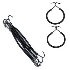 10 PCS Black Hair Hook Hair Ties with Hooks Elastic Hair Styling Rubber Bands Ponytail Holder Hooks Hair Cord