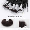 Ducare Brochas Maquillaje Profesionales 15pcs Set Brocha Kabuki Base Mezcla