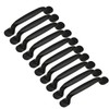 Qrity 20Units Black Aluminum Cabinet Door Drawer Handles Knobs Pull