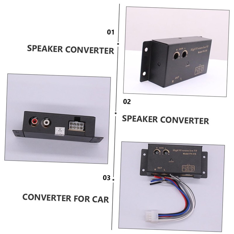 Gatuida 1set Car Audio Converter High to Low Frequency Adapter