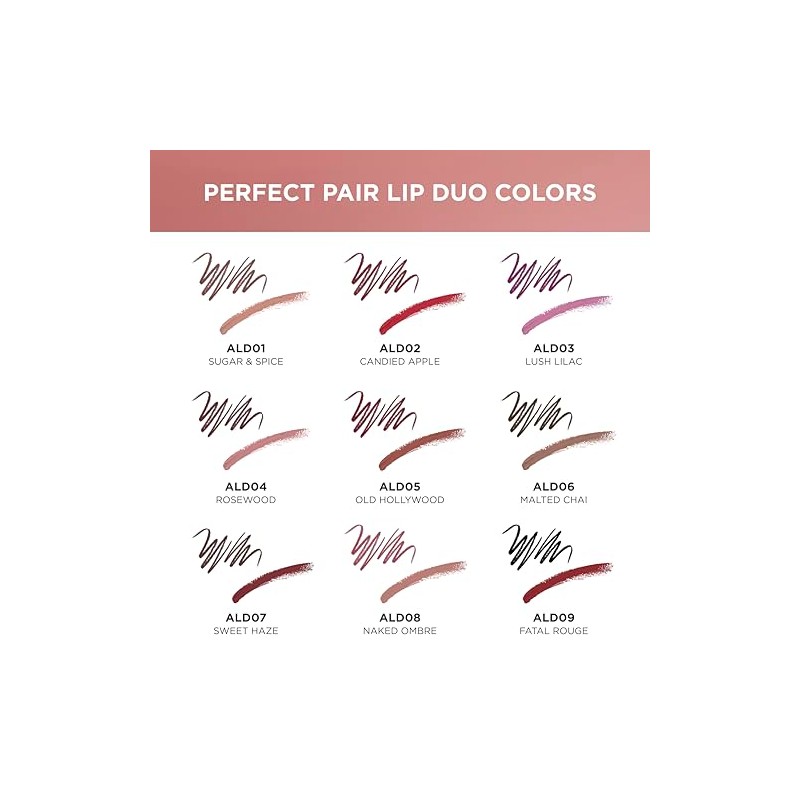 Absolute New York- Dúo labial Perfect Pair ALD09 Fatal Rouge