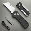 Folding Pocket Utility Knife, Quick Change Box Cutter with Rail