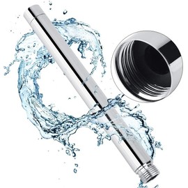 FTVOGUE 8 Pulgadas Tubo de Extensión de Ducha, Tubo de Extensión de Ducha de Acero Inoxidable Cromado Redondo 201, Rosca G1 / 2 Pulgadas