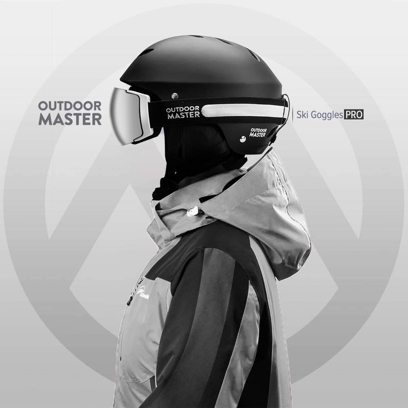 OutdoorMaster Ski Goggles PRO - Frameless, Interchangeable Lens 100% UV400