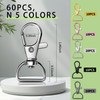 LEOBRO Swivel Snap Hooks and Key Rings, 60 Pcs Keychain