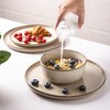 GBHOME Ceramic Dinnerware Sets for 4, 12 Pieces Stoneware Plates