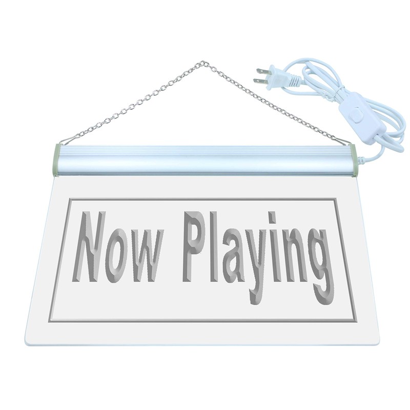 ADVPRO Now Playing Home Audio Theater Decor LED Neon Sign