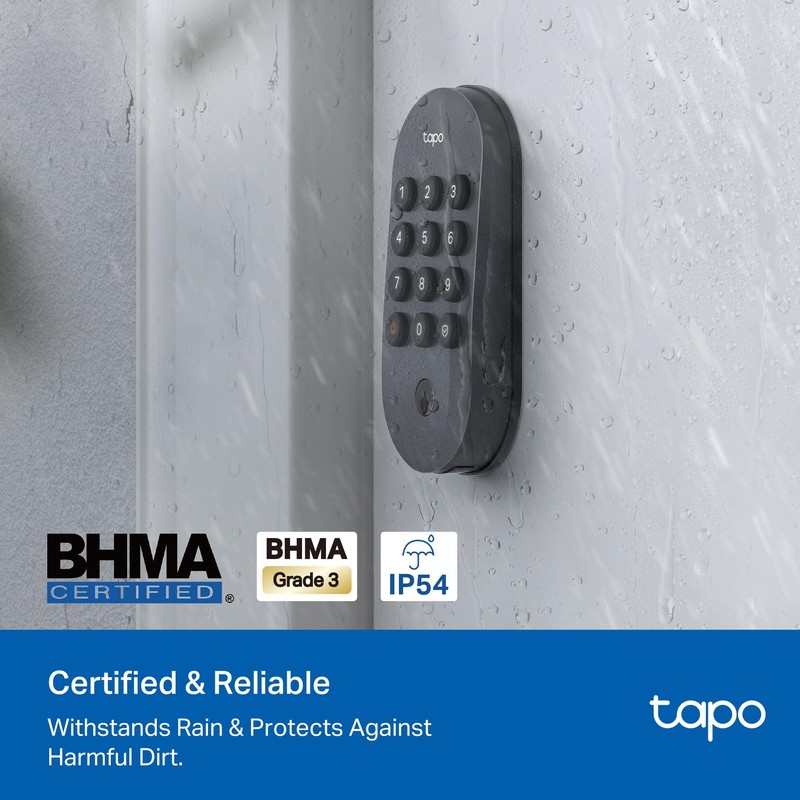 Tapo Smart Wi-Fi Deadbolt Door Lock – Keyless Tactile Buttons,