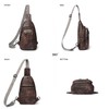 LATMAP 7L Sling Bag for Women Men Leather Small Sling