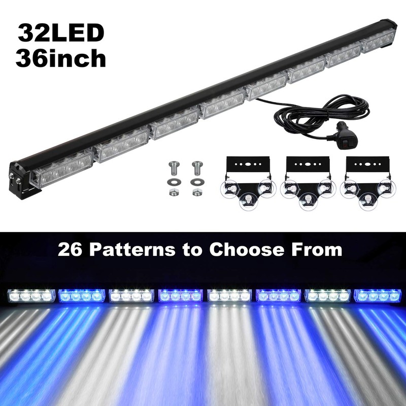ASPL 36" 32LED Traffic Advisor Light Bar Warning Emergency Strobe